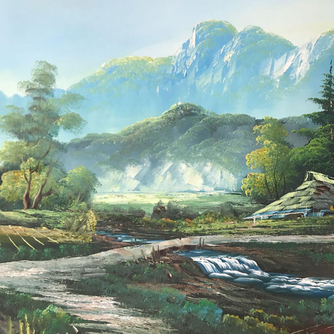 油彩画　肉筆　風景画　50号　作者　ムラキ
