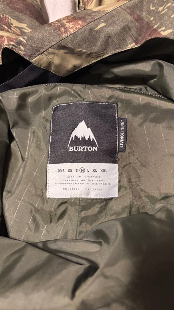 BURTON 迷彩柄オーバーオール M