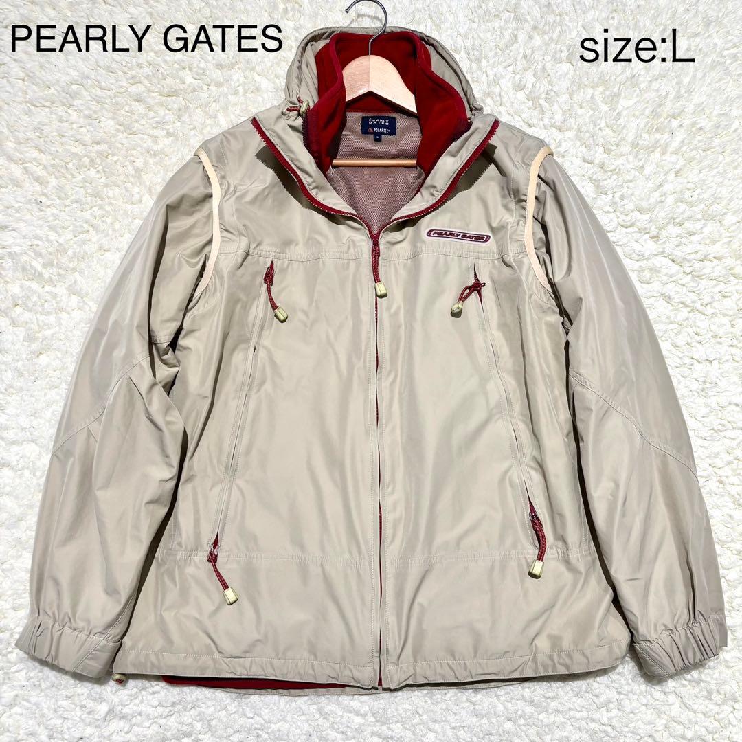 美品PEARLY GATES 4way フルジップジャケット ベージュ系 L