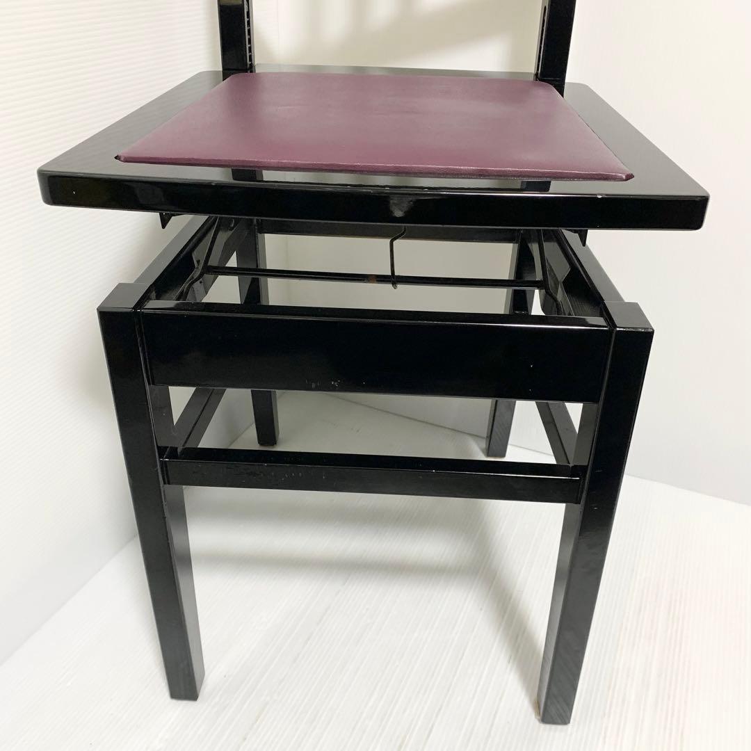 ピアノ椅子トムソン型 高低 背もたれ付き ヴィンテージ