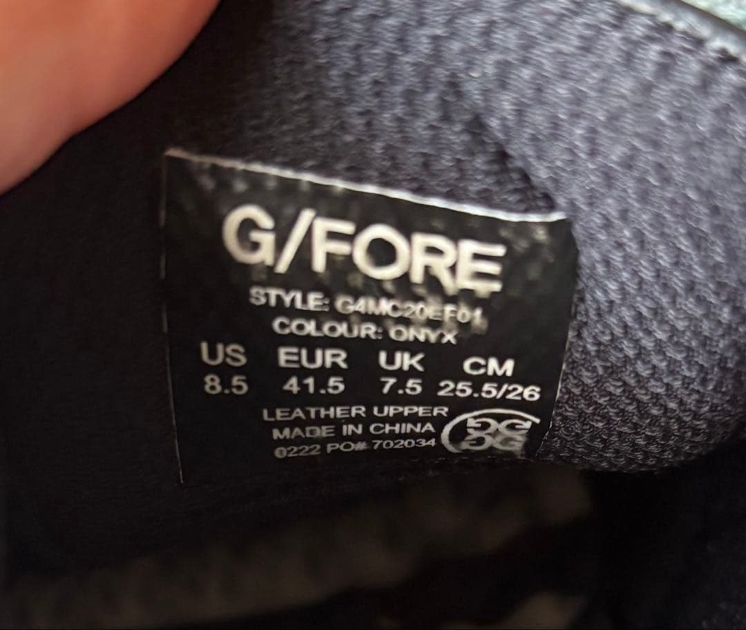 ジーフォア ゴルフシューズ ブラック25.5cm