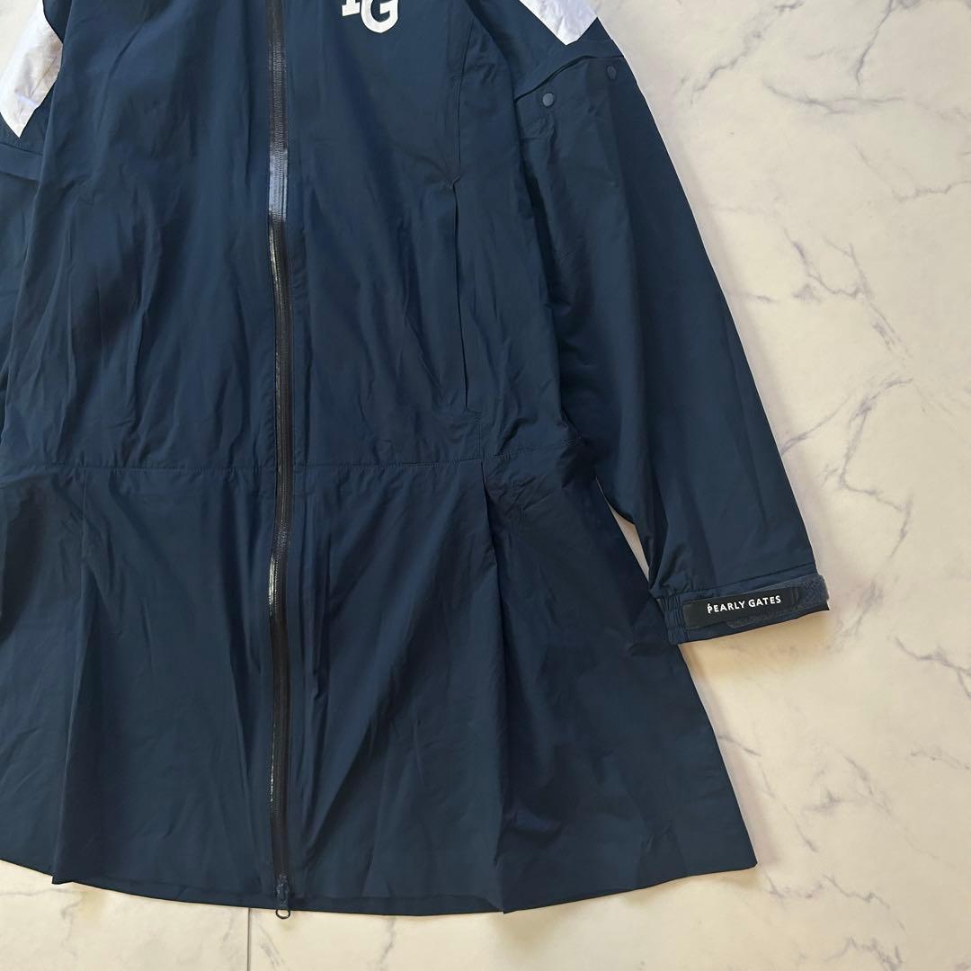 パーリーゲイツ レインウェア ワンピース ロゴ ネイビー 携帯袋付き