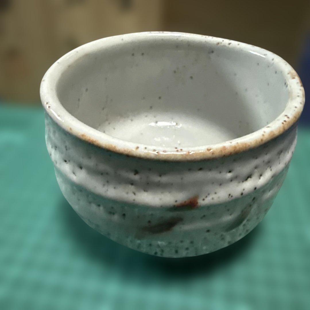 美濃焼 秀山窯 加藤秀山　志野茶碗 共箱付 茶道具 長期保管【未使用品稀少】