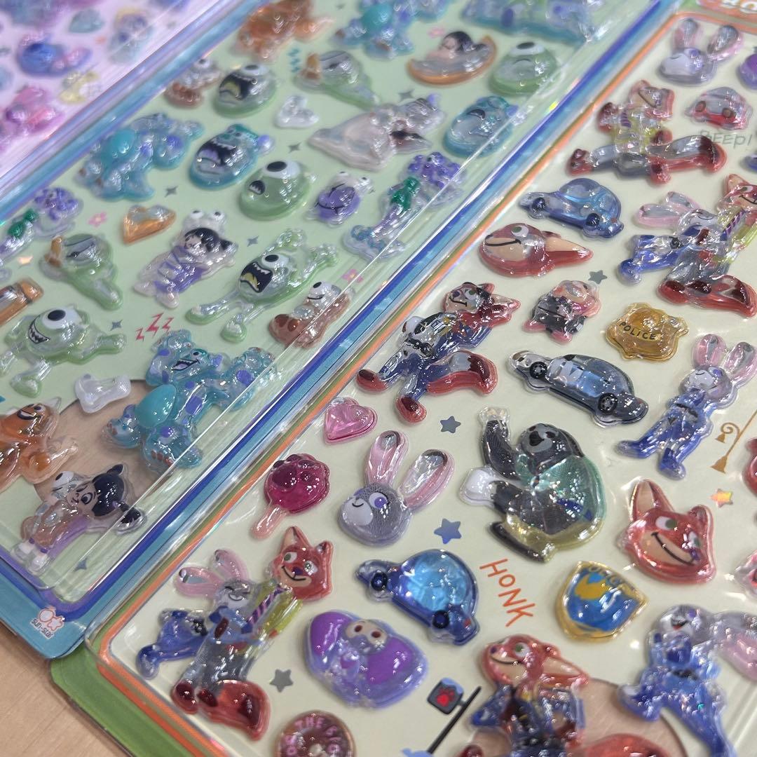 ディズニー ボンボンドロップシール 4種 ズートピア モンスターズインク