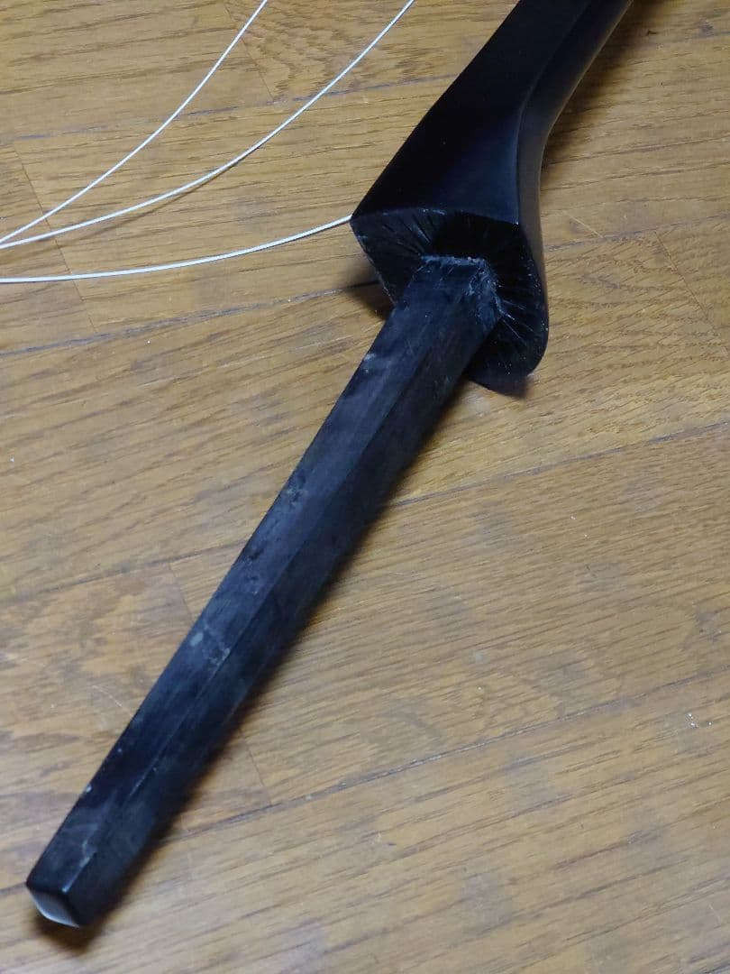 真壁型三線　黒木（カミゲン、真黒）　本皮1枚張