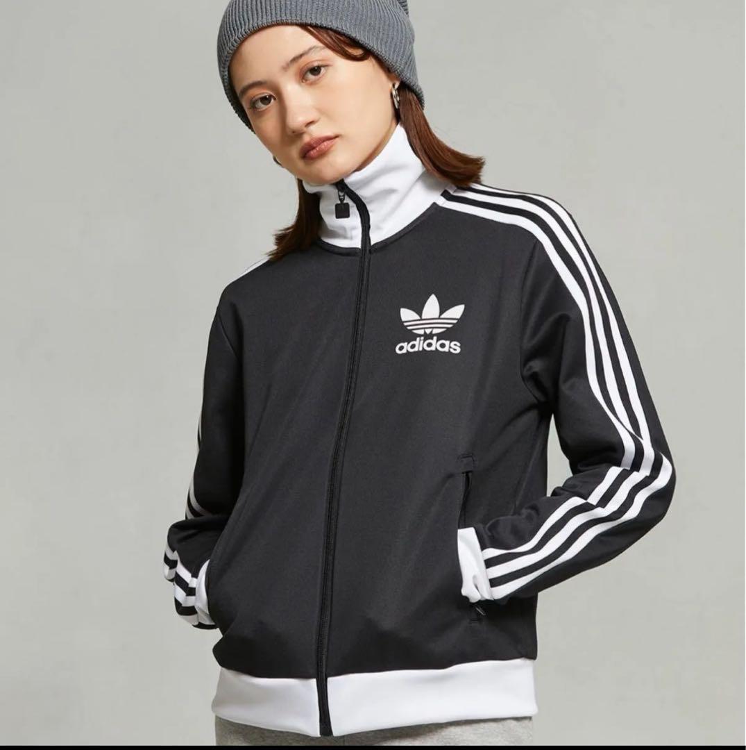 adidas アディダス　オリジナル　黒　S トラックジャケット　刺繍ロゴ