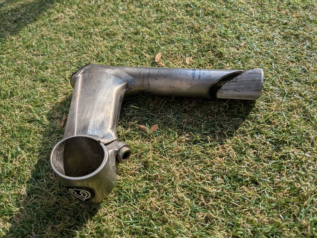 y*n様 チタンステム　チネリグランモ90mm 中古品　1インチスレッド旧車に