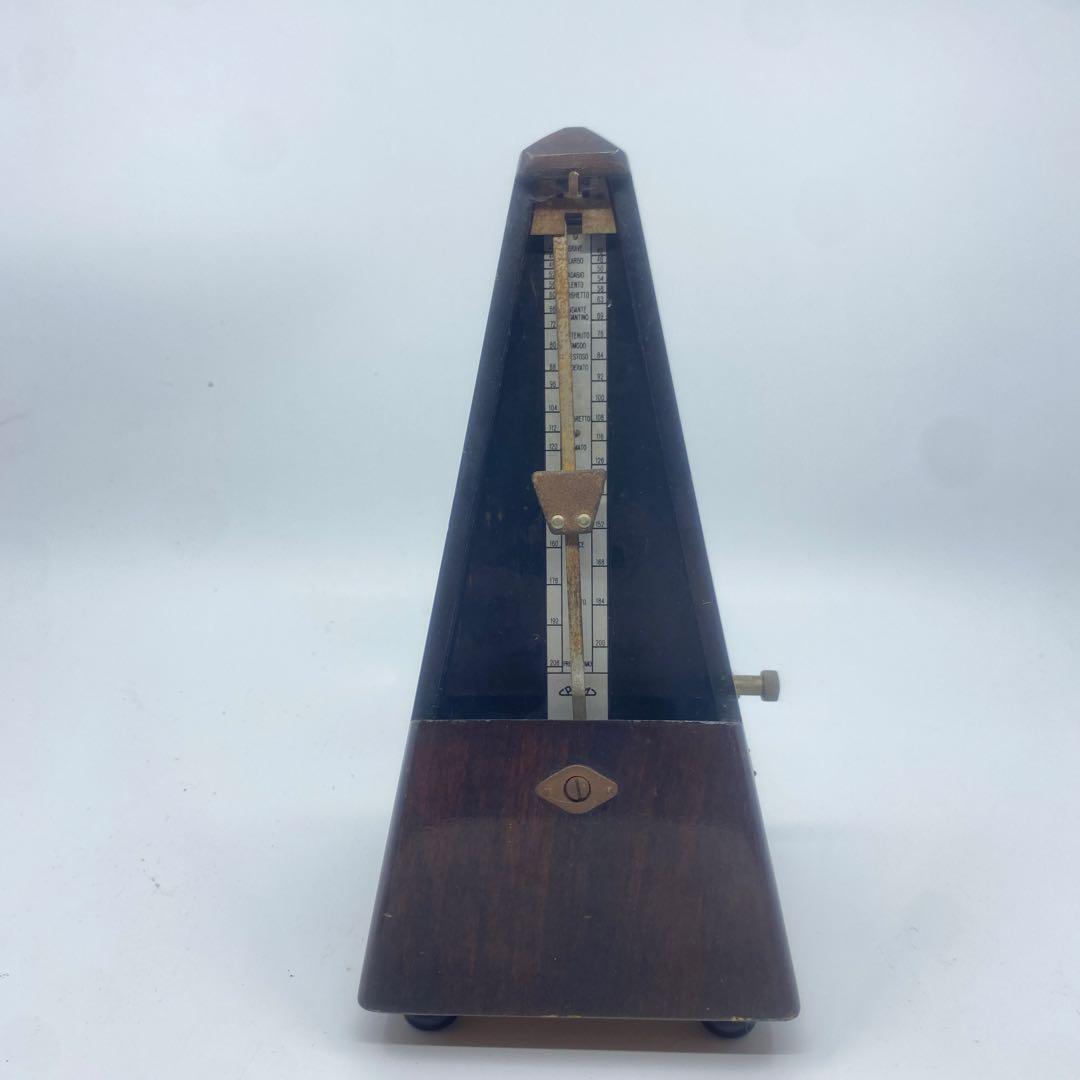 チェコスロバキア PRIM メトロノーム 木製 動作確認済 巻きネジ欠品