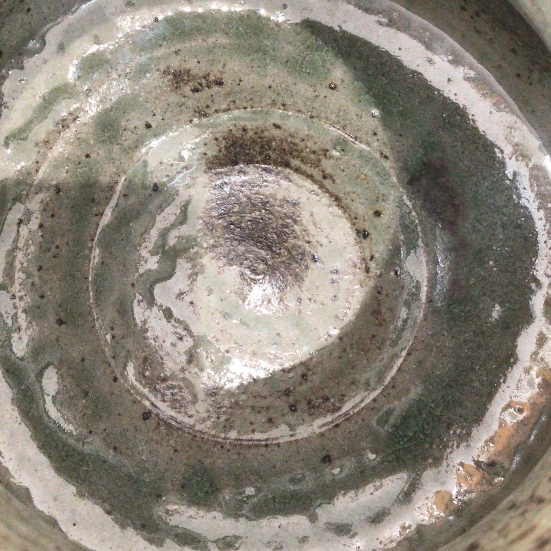 Ｒ８８７　水指　『温品焼』『本多康彦造』『耳付』『窯変水指』　共箱　茶道具