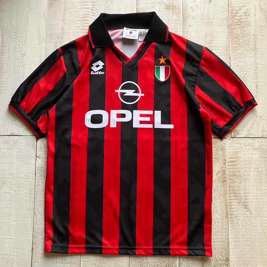 Lotto ACミラン ユニフォーム L イタリア製 OPEL セリエAサッカー