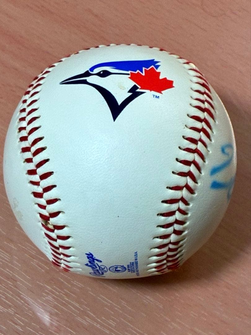 川崎宗則 直筆サインボール MLB ブルージェイズ【試合前練習・本人手渡し】