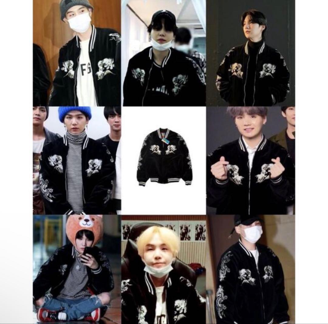 BTS SUGA ユンギ 着用 ベロア スカジャン 新品タグ付き Free
