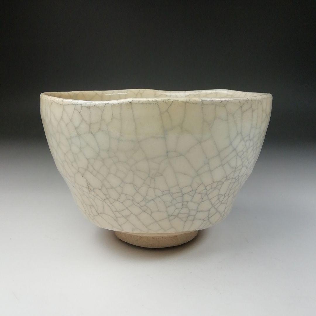 Ｔ６５１　茶碗　『峯の雪』『写常慶作』『平安　祥悦 造』　共箱　抹茶碗　茶道具