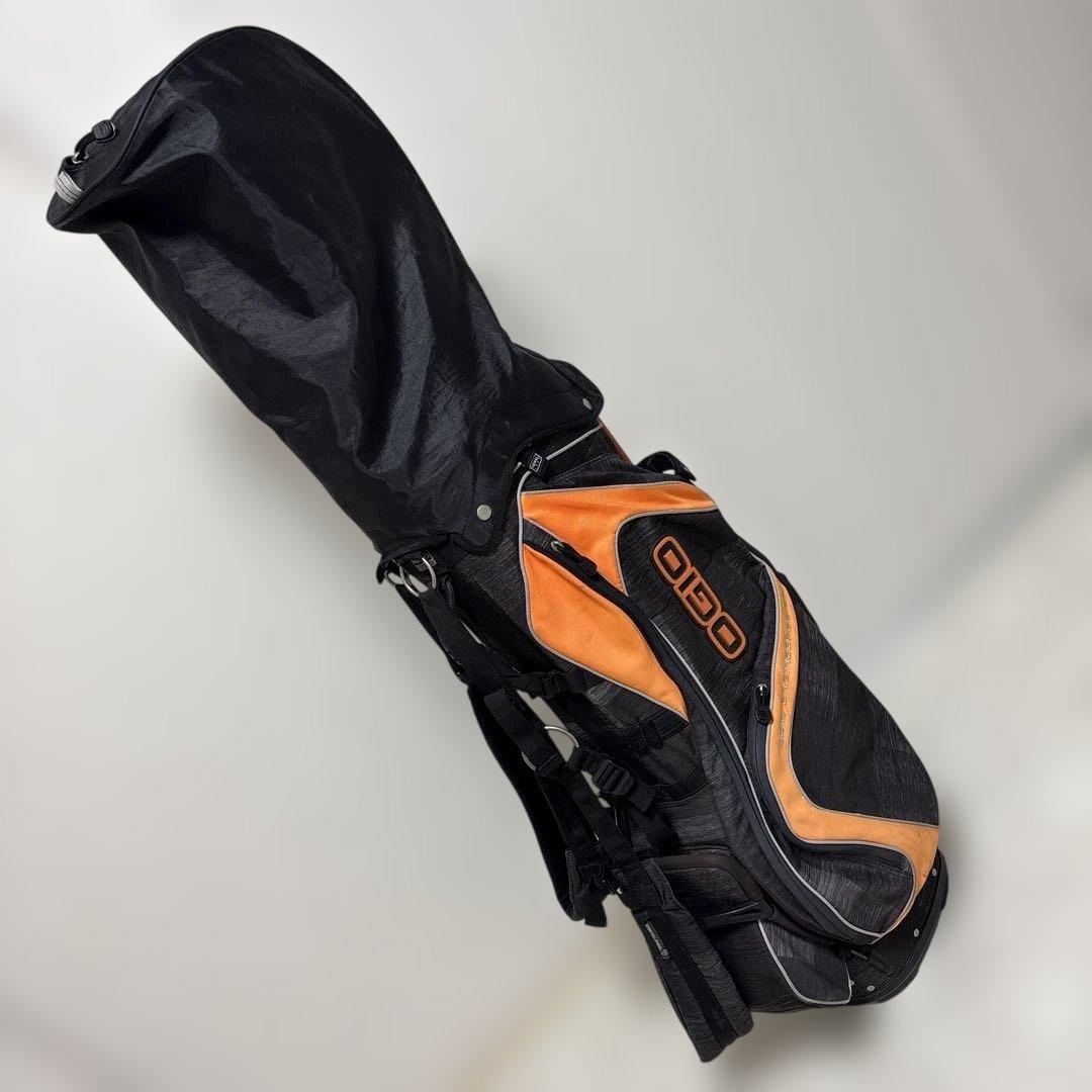 オジオ OIDO スタンドキャディバッグ ブラック・オレンジ 9.5インチ