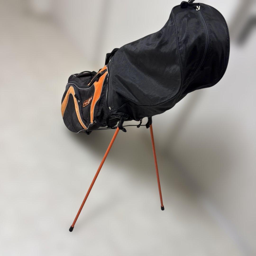 オジオ OIDO スタンドキャディバッグ ブラック・オレンジ 9.5インチ