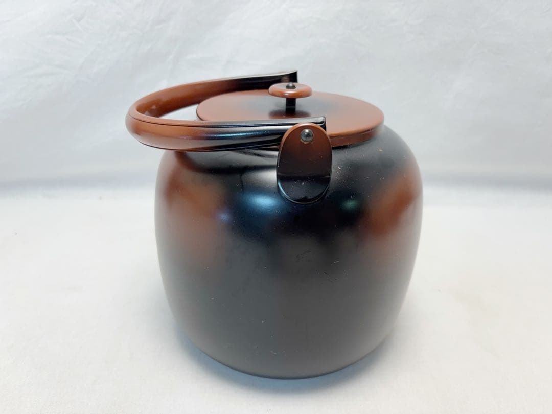 茶道具 やかん 腰黒やかん 水注 口蓋付 薬缶 煎茶道具 裏千家 湯沸 利休形