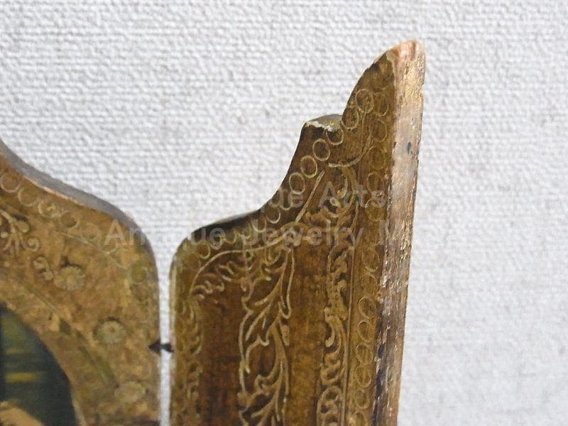 イタリア アンティーク　ピエール・ミニャール 葡萄の房を持つ聖母３枚続きの祭壇画