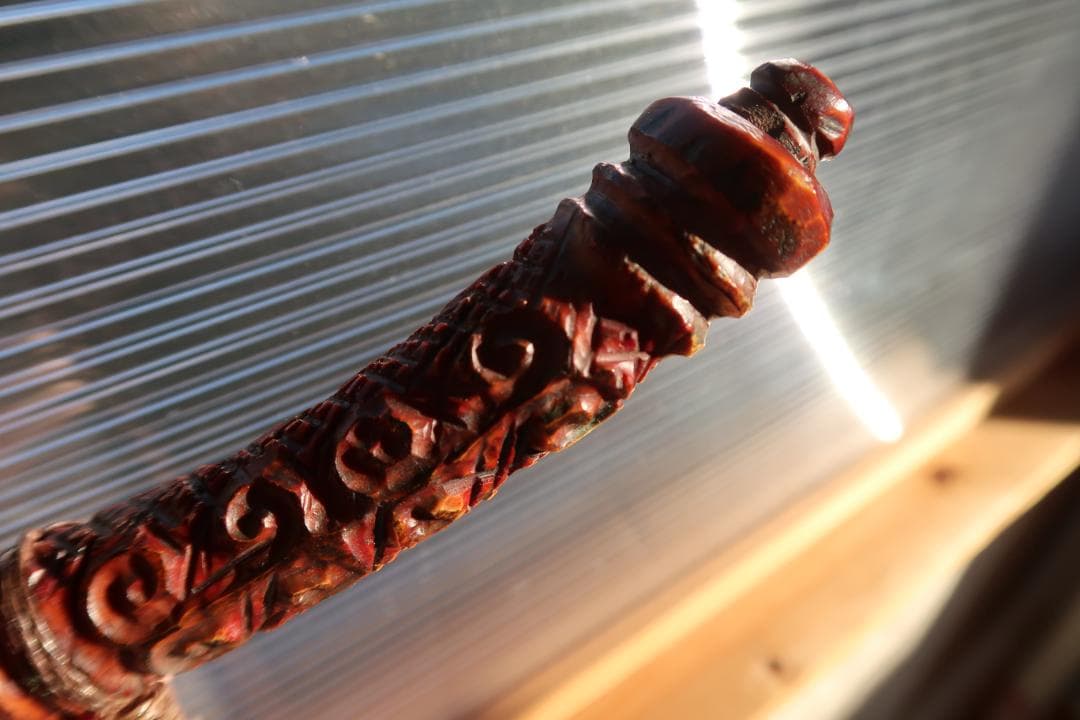 アイヌ　マキリ　メノコ　マキリ彫刻装飾