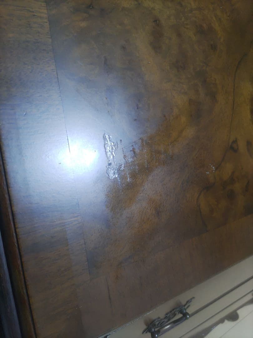 イギリス　アンティーク ライティングビューロー　ウォールナット猫脚