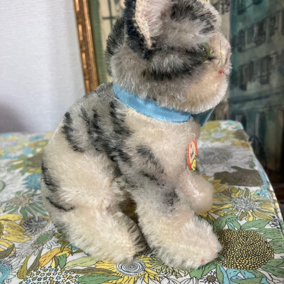 アンティーク　シュタイフ　猫のスージー　Susi お口の小さな美人さん