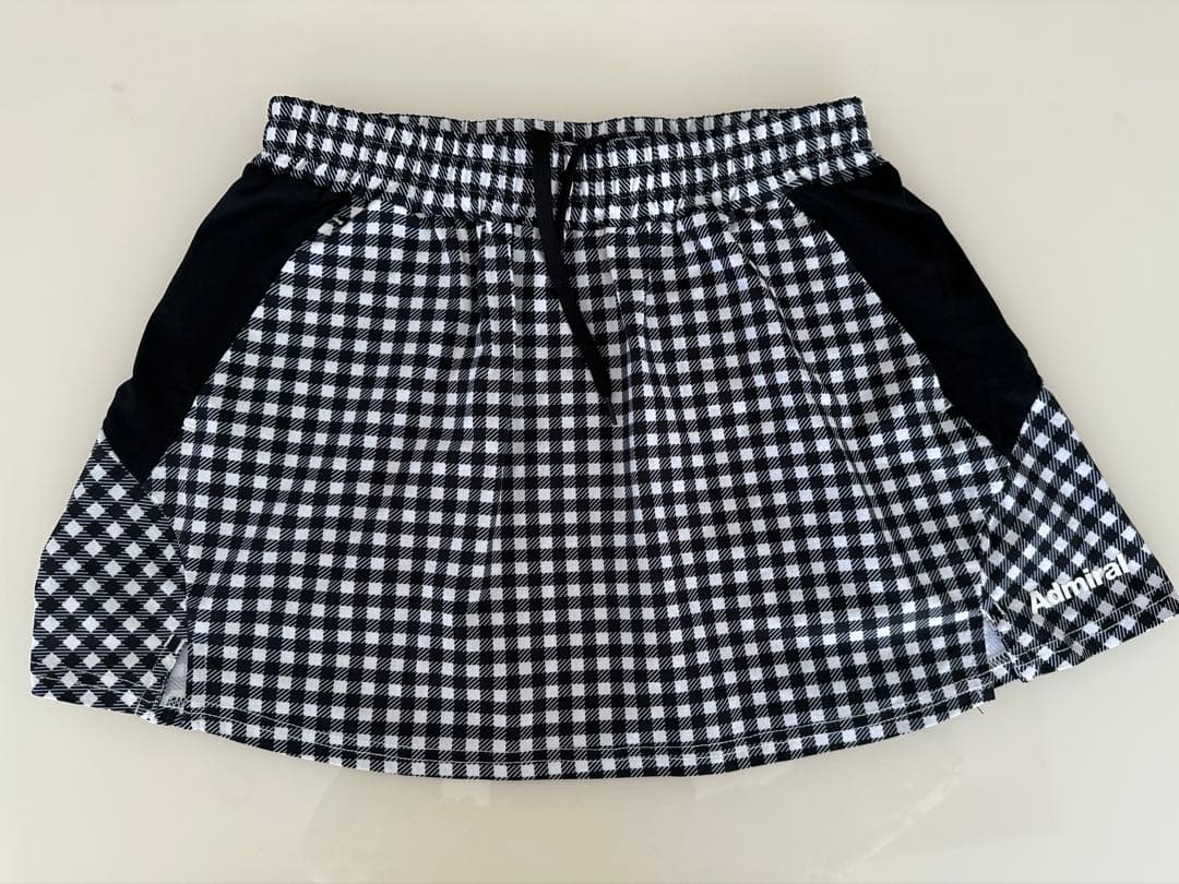 Admiral テニスウェア フリル袖 ブラック/チェック