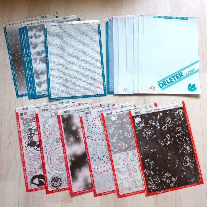 スクリーントーン　124枚セット＋おまけ　デリーター、IC、MAXON 他