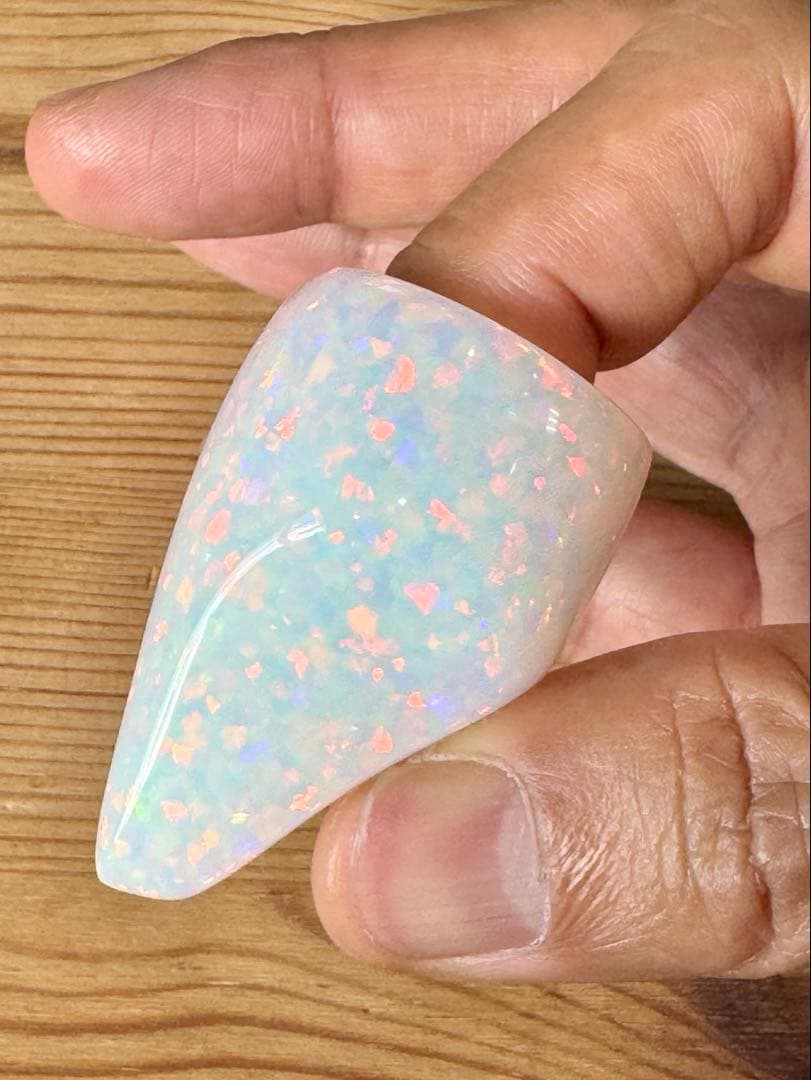 沖縄三線　ド派手な人工オパールバチ