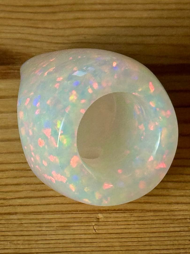 沖縄三線　ド派手な人工オパールバチ