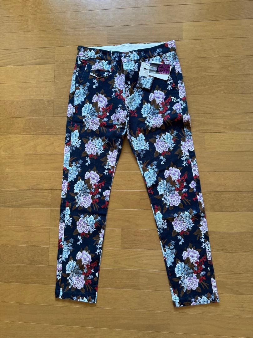 パーリーゲイツ 花柄 スリムフィットパンツ　秋冬用