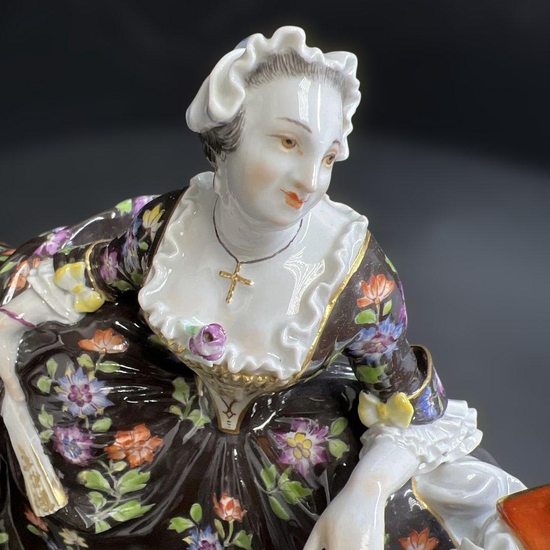 マイセン　フィギュリン　アウグストⅢ世とマリア　東Y8-0130☆2Fトトコニ