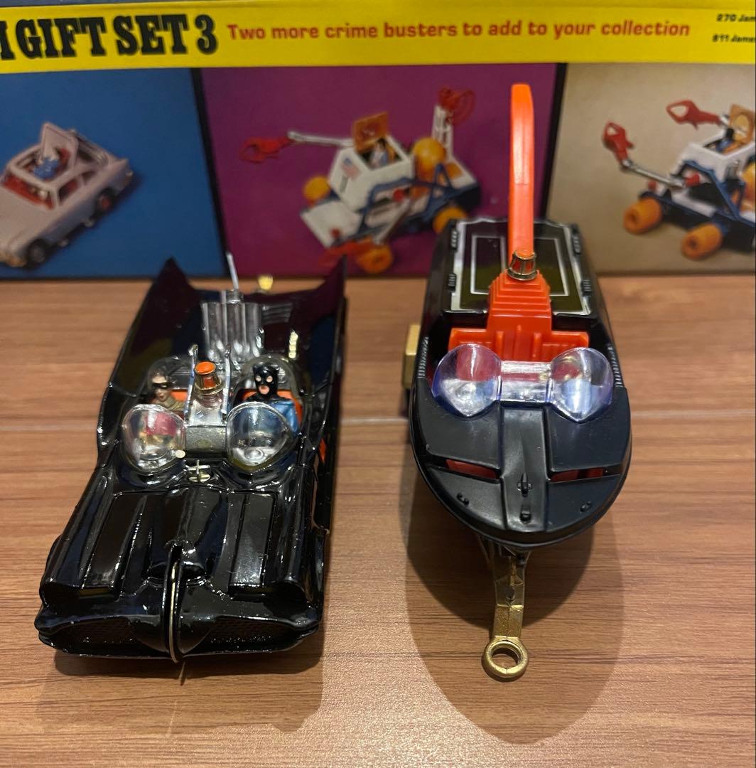 希少　70年代　コーギー　バットモービル＆バットボート　ギフトセット　イギリス製