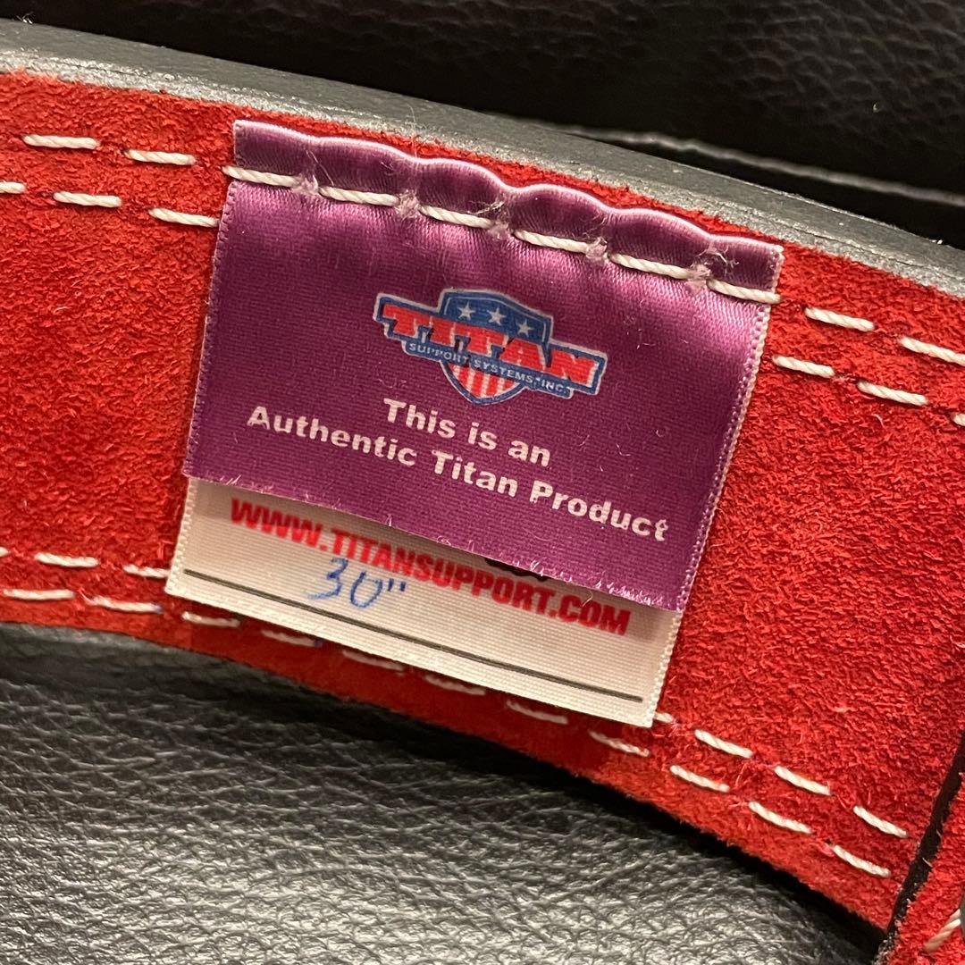 タイタン トレーニングベルト パワーベルト ロングホーン レッド