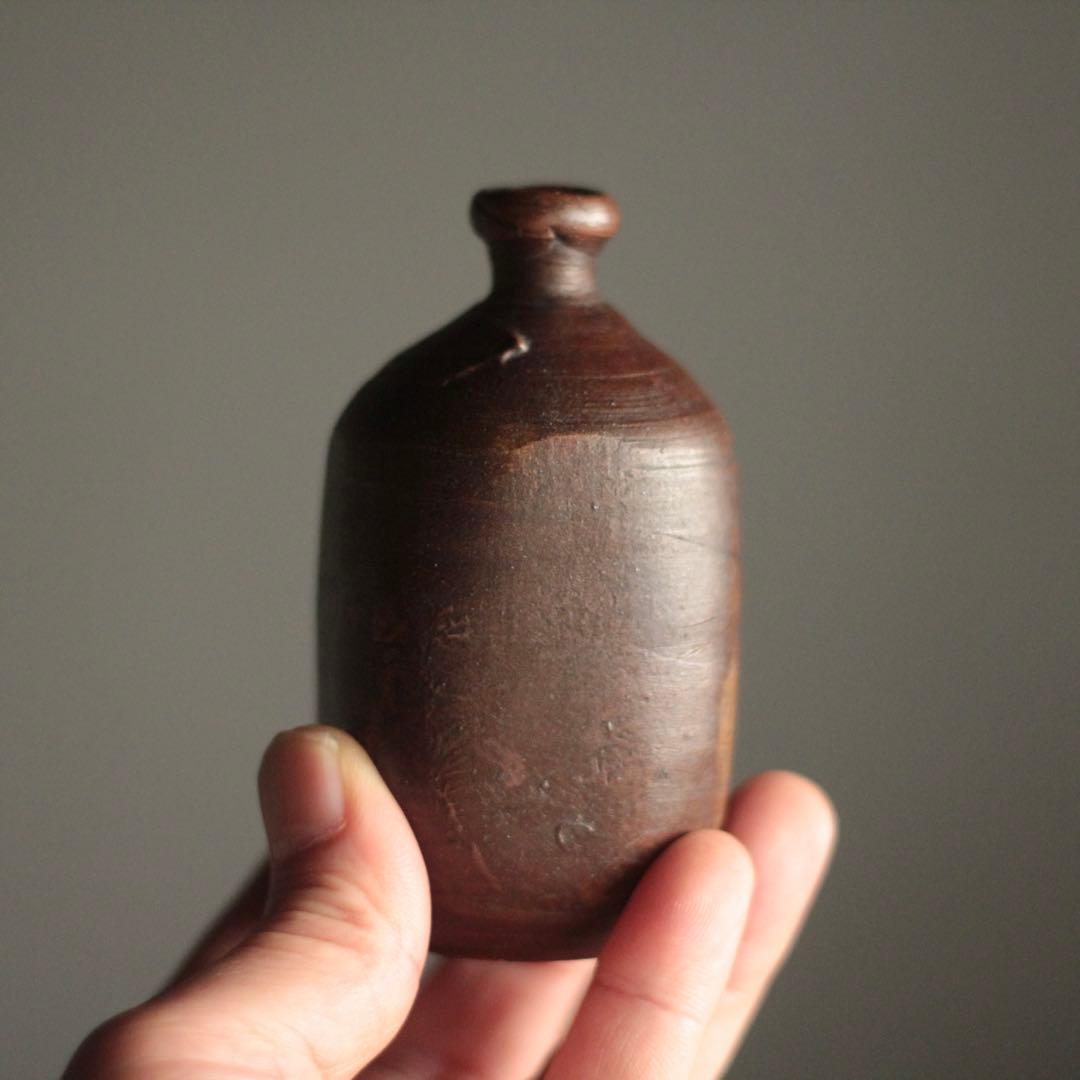 明治の備前のかわいいやつ 小徳利 備前焼 容量約100ml 古道具 アンティーク