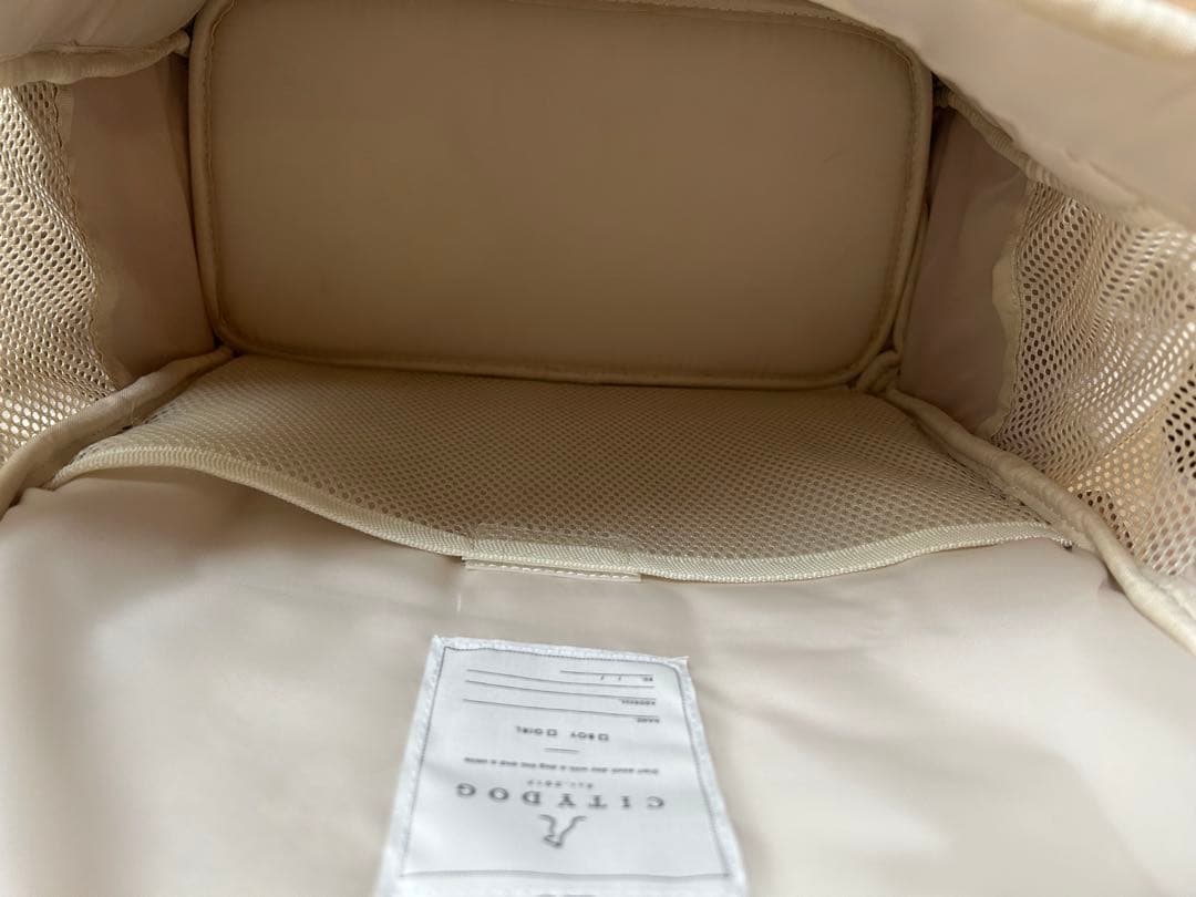 CITYDOG ネオプレーンバックパックキャリー Sサイズ オフホワイト