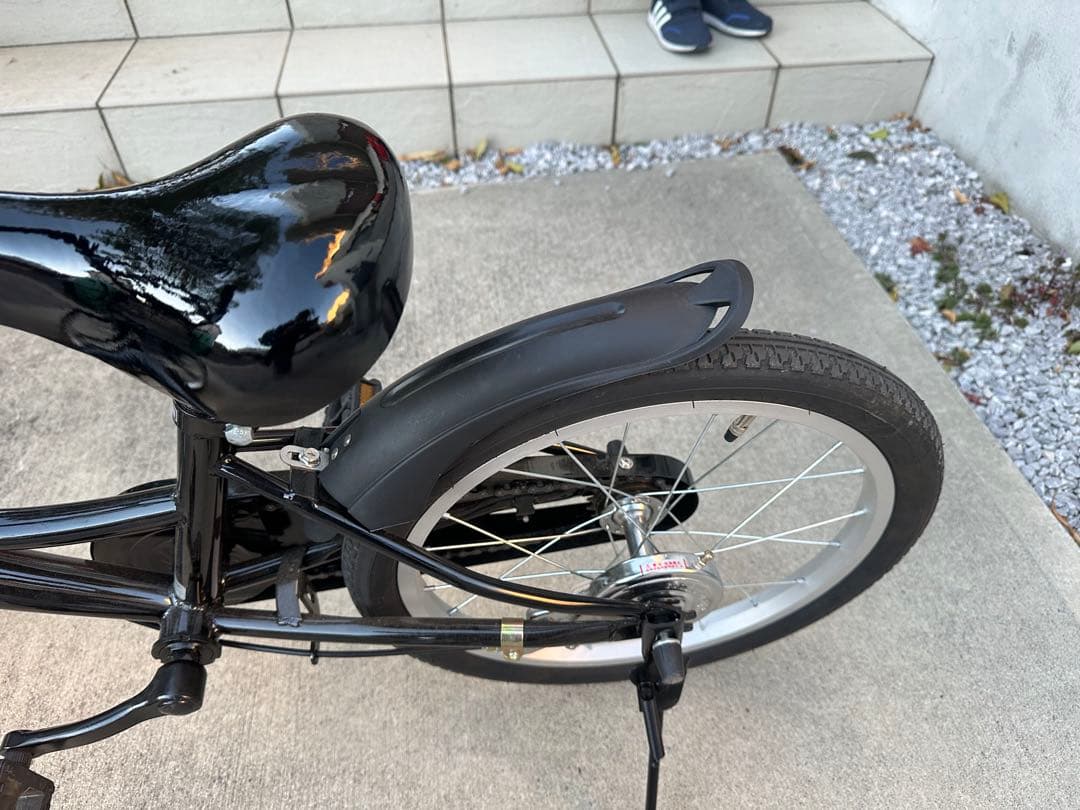 子供用自転車 ブラック バスケット付き　美品　18インチ　キッズ自転車