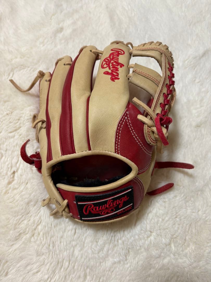Rawlings 軟式グローブ ベージュ/レッド