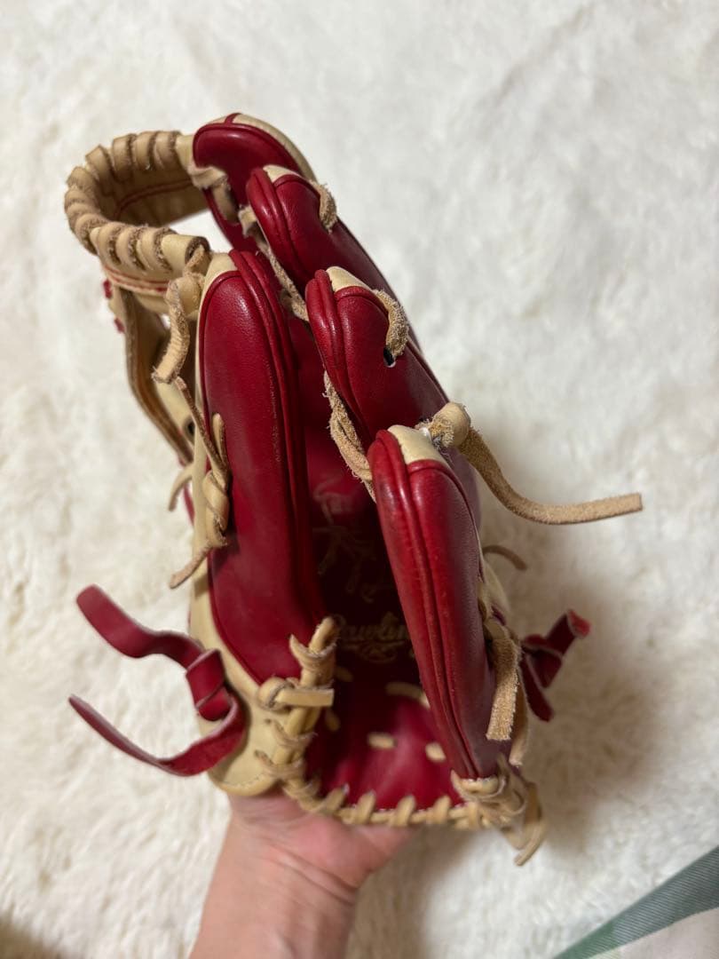 Rawlings 軟式グローブ ベージュ/レッド