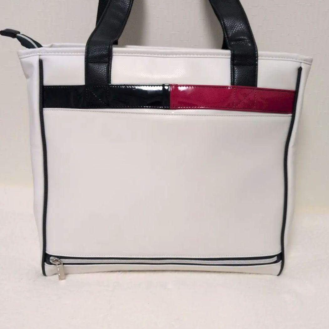 美品♡トミーヒルフィガーゴルフ ロッカーバック レザー エナメル トートバッグ