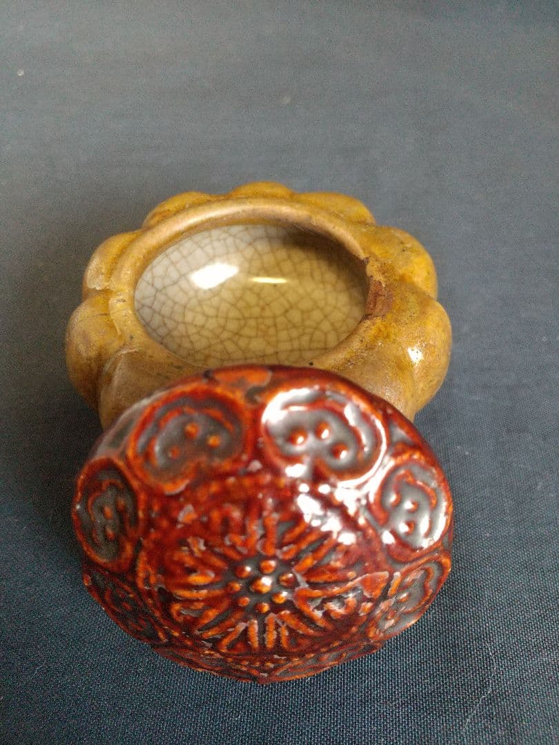 本歌 阿古陀形 時代交趾香合