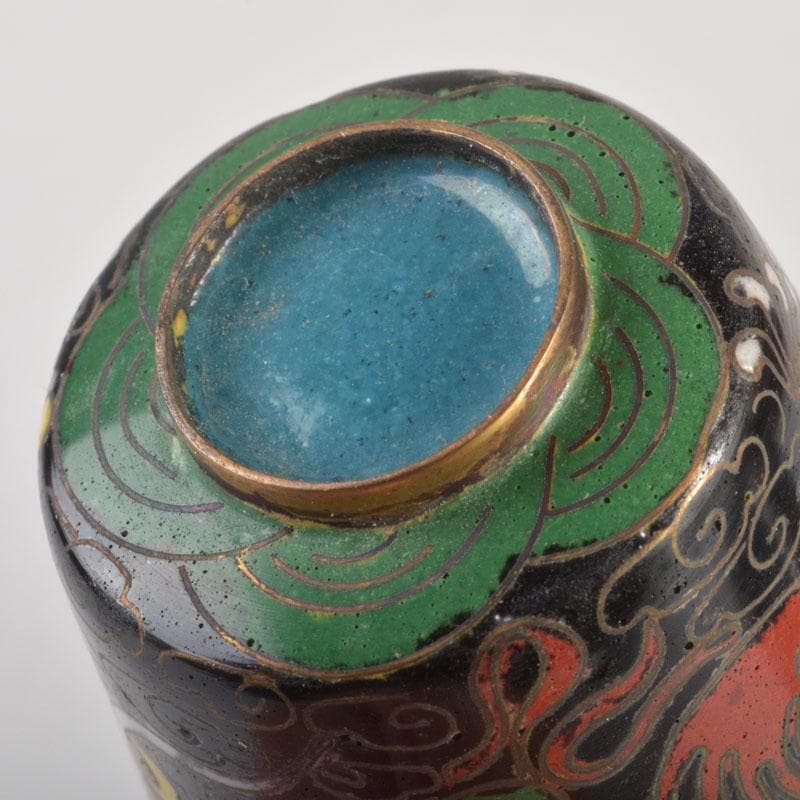 中国　古七宝琺瑯彩　神獣文　盃　五客　C　6713