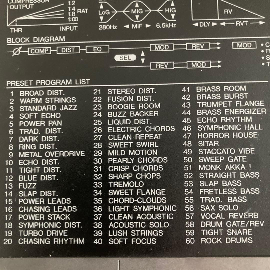 YAMAHA FX500 シミュレーションエフェクトプロセッサー