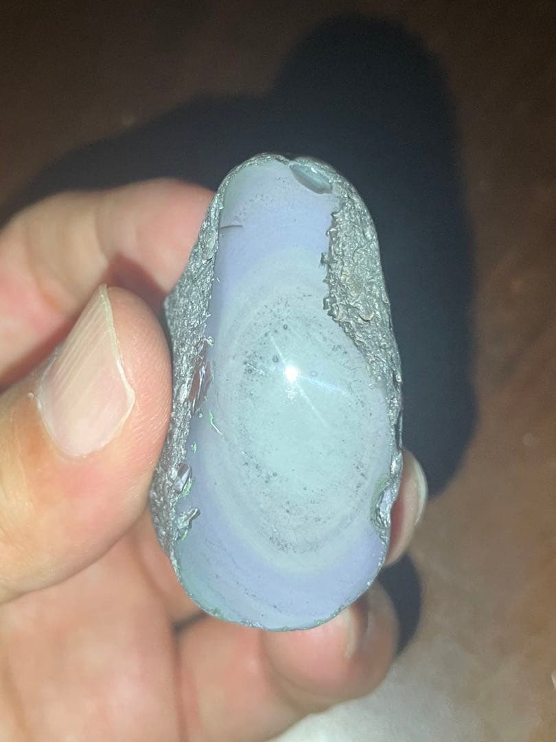 研磨品　十勝石玲瓏　パステルピンクベース　レインボーオブシディアン　透明度最強