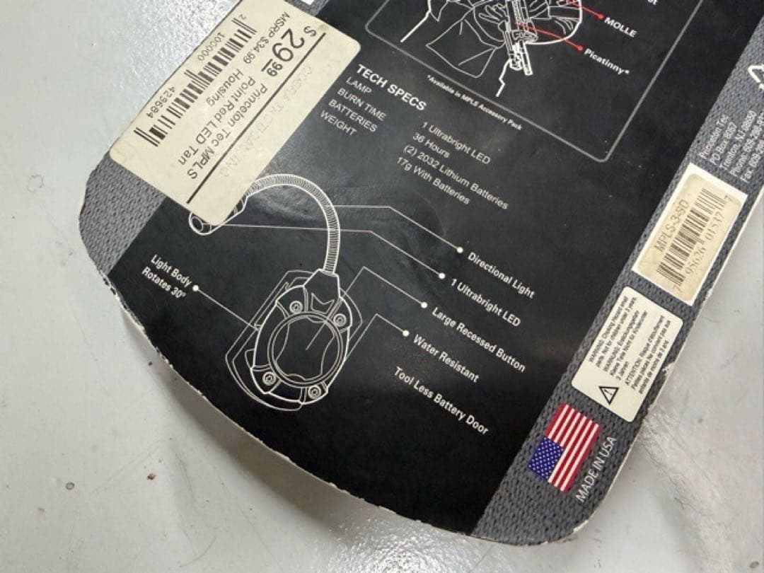 Princeton Tec MPLS ヘルメット ライト pelter se米軍