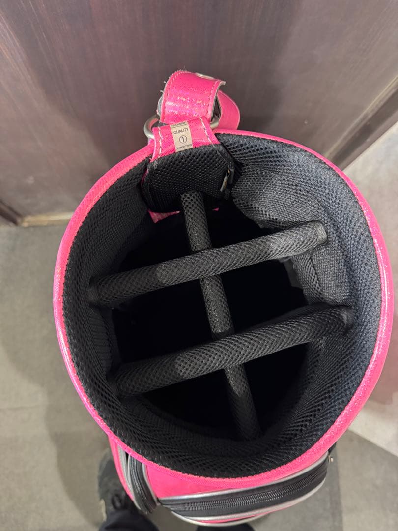 KIRA ピンク ツアーキャディバッグ