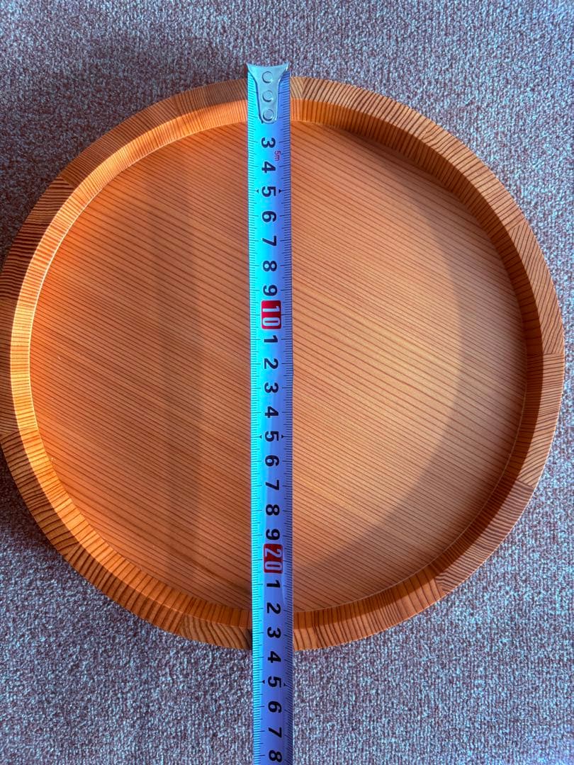 天然秋田杉！ 樽富かまた 桶樽 お盆 (菓子器) & 和柄箸袋セット