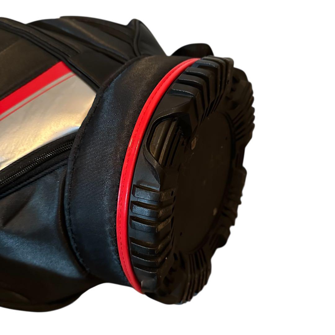 adidas ゴルフキャディーバック 黒赤白アデダス