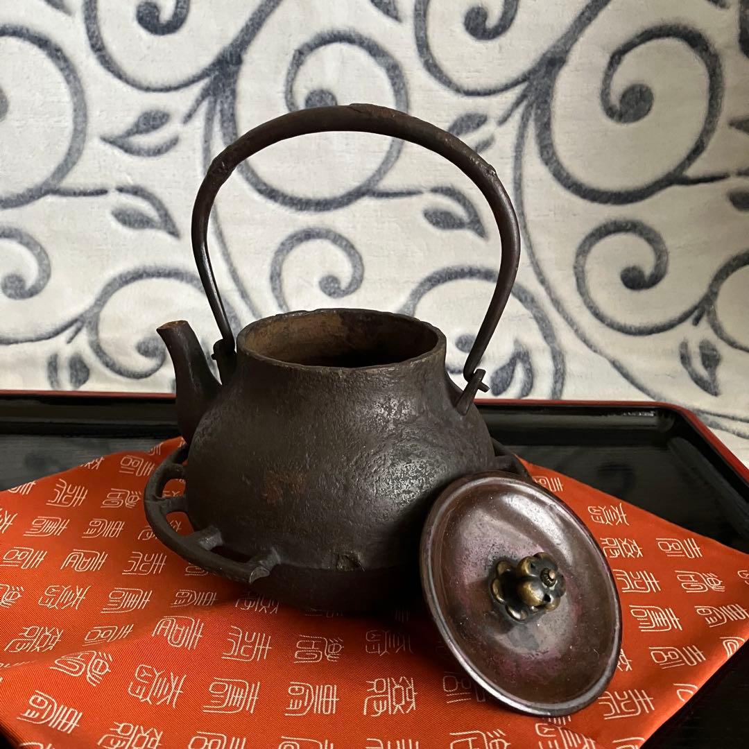 茶道具 羽根付鉄瓶