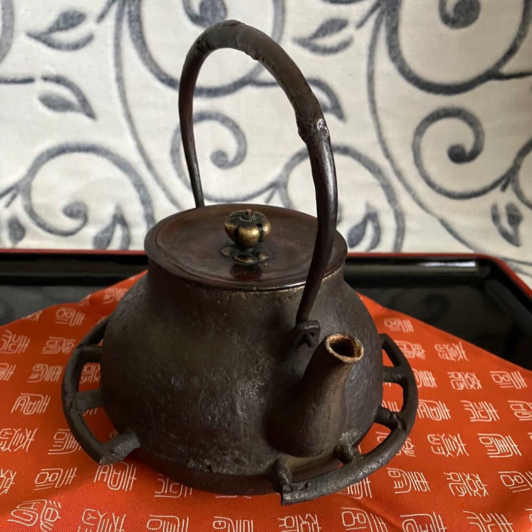 茶道具 羽根付鉄瓶