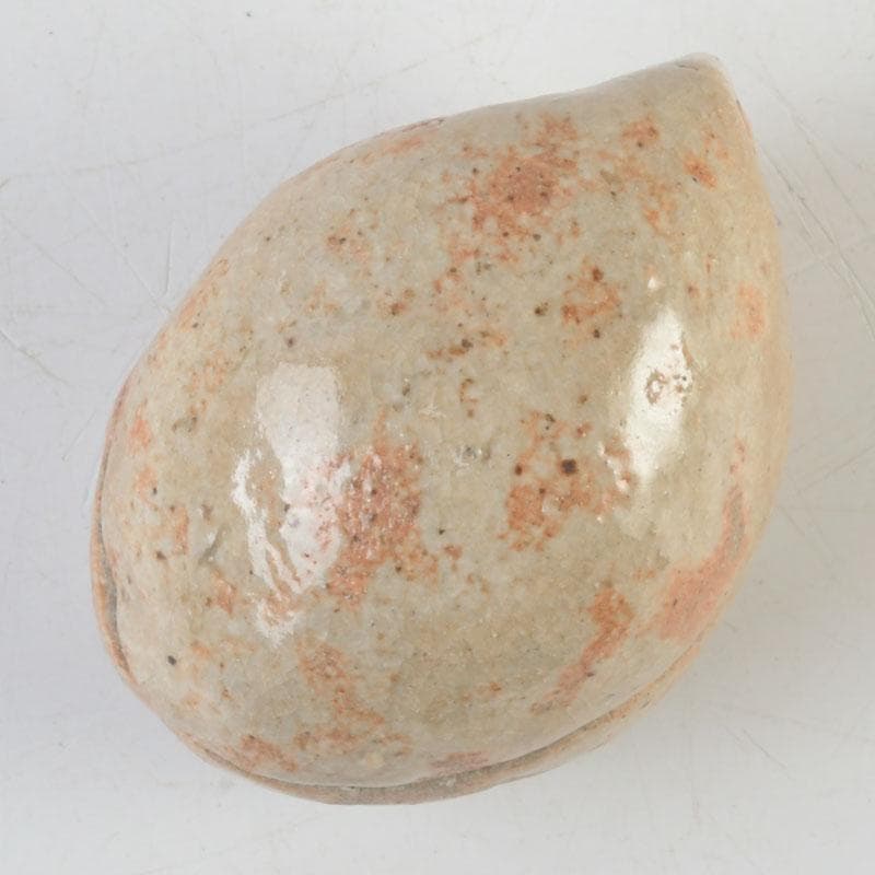 茶道具　志野焼　桃香合　時代箱付　V　9868