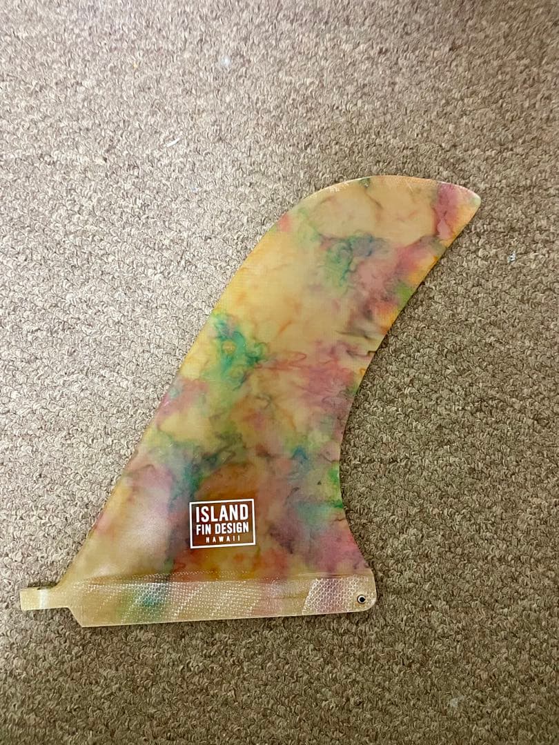 サーフィン　ロングボード　アイランドフィン　シングルボックスフィン　